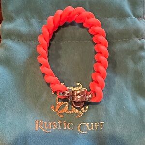 Rustic Cuff Coral Twist Bracelet